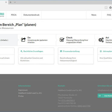 Screenshot QM PRO, PDCA (Plan, Do, Check, Act)